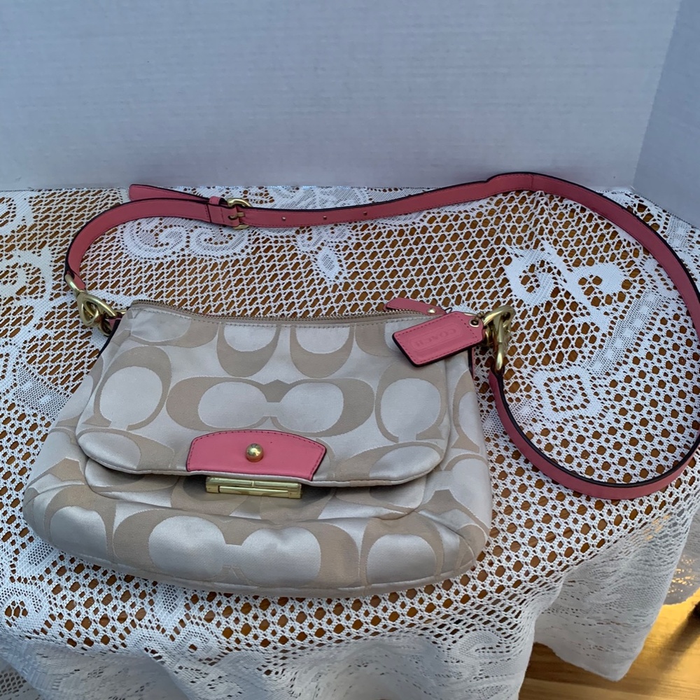 Coach Kristin Crossbody Bag, beige and pink - Picture 13 of 14